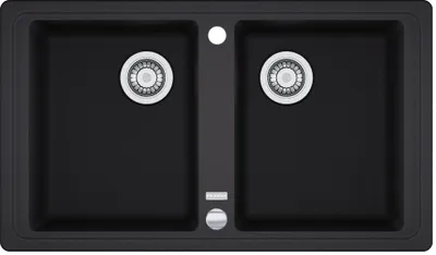 Immagine prodotto di Base, BFG 620-86, 860x500mm, Onyx, cestello di filtraggio valvola eccentrica 3 1/2", troppo pieno