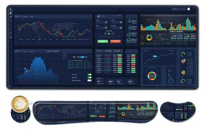 Produktbild von Erweitertes Gaming-Mauspad mit Handgelenkstützen-Set, Memory-Schaum, große Schreibtischunterlage, rutschfest, 4-teilig