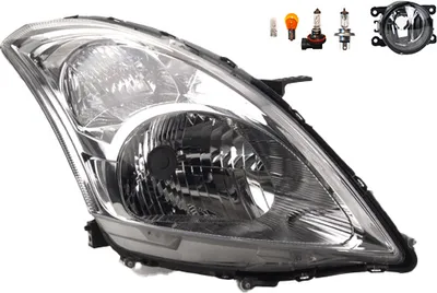 Produktbild von Scheinwerfer passend für Suzuki Swift MZ 10/10- H4 R+ Nebel+Leuchtmittel 3512068L00 8200074008 6202E1 00006202E1 6710027 0000620639 620 Johns