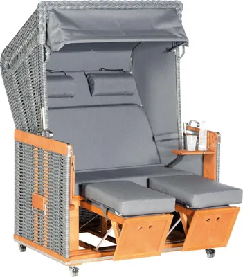 Produktbild von Sonnenpartner Konsul 2-Sitzer Strandkorb Nordsee Halbliegemodell onix/charcoal