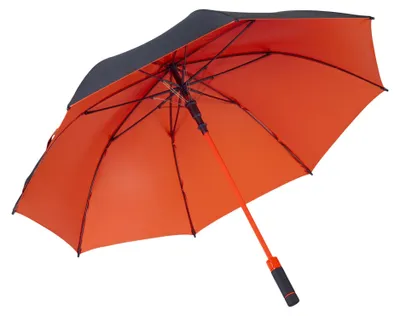 Produktbild von EuroSchirm birdiepal seasons Automatik-Stockschirm Schwarz/Orange – UV-Schutz 50+, Ø 110 cm, windstabil
