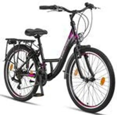 Produktbild von Chillaxx Bike Strada Premium City Bike in 24, 26, 28 Zoll - Fahrrad für Mädchen, Jungen, Herren und Damen - 21 Gang-Schaltung - Hollandfahrrad Citybike