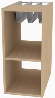 Produktbild von Regal in Eiche Weiß - 35 x 74