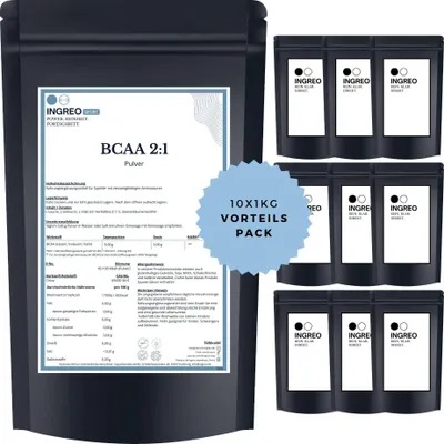 Produktbild von BCAA 2:1:1 Sonnenblumenlecithin Pulver (40-100 Mesh) – 10kg (10X1kg)