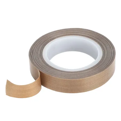 Zdjęcie produktu dla Taśma z tkaniny szklanej PTFE – taśma izolacyjna odporna na wysokie temperatury z klejem PTFE do uszczelniania próżniowego i impulsowego, 10 m (0,18 x 13 mm / 0,01 x 0,51 cala)