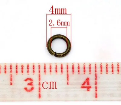 Produktbild von 100 Biegeringe 4mm antikbronze Verbindungsringe Spaltringe Binderinge