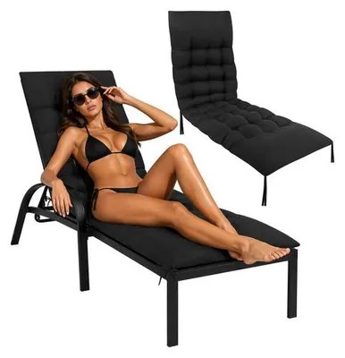 Obrázok produktu pre Gardlov 27635 Prešívaný vankúš na záhradné ležadlo 180 x 56 x 9 cm, čierny