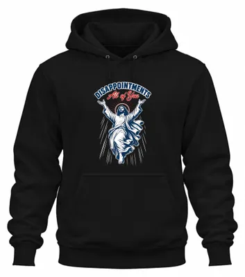 Immagine prodotto di Felpa con cappuccio "Disappointments", modello "All of You", con la scritta "Jesus Statement", colore nero, taglia XXL