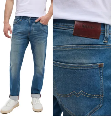 Produktbild von MUSTANG, Herren Jeanshosen, Straight fit, OREGON SLIM, W34 L32, Blau, Jeans, baggyjeans, buggy