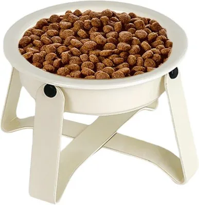 Produktbild von Famanu Futterstation für Hunde - Keramische Anti-Schling-Schüssel mit Halter