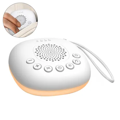 Produktbild von Kompakte Weißrausch-Schlafmaschine mit 20 Geräuschen, USB-C-Ladung, 36 Std. Akkulaufzeit, Nachtlicht und Timer – Ideal für Zuhause und Reisen