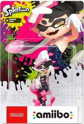 A product package for a Nintendo amiibo figure from the Splatoon series, featuring the character Callie.