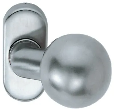 Produktbild von FSB Rahmentürknopf 0846 Vierkant 8mm VA feinmatt 6204 ovale Rosette - 0 07 0846 12853 6204