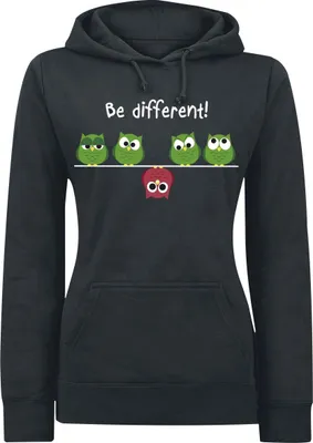 Produktbild von Be Different! Kapuzenpullover Damen TitelLogo schwarz M