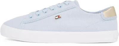 Immagine prodotto di Tommy Hilfiger, scarpe da ginnastica in tela con lacci, modello vulcanizzato, eleganti, colore blu (Breezy Blu)