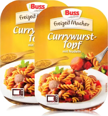 Produktbild von Buss Currywurst-Topf mit Nudeln 300g - Fertiggericht (2er Pack)