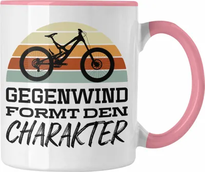 Produktbild von Trendation - Fahrrad Radfahrer Geschenk Rennrad Bike Geschenkideen Tasse Fahrradfahrer Kaffeetasse (Rosa)