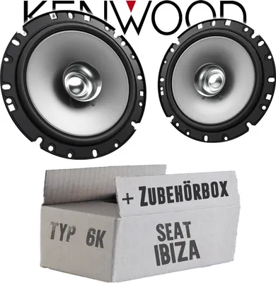 Produktbild von Lautsprecher Boxen Kenwood KFC-S1756 - 16,5cm Koax Auto Einbauzubehör - Einbauset passend für Seat Ibiza 6K FL Front - justSOUND