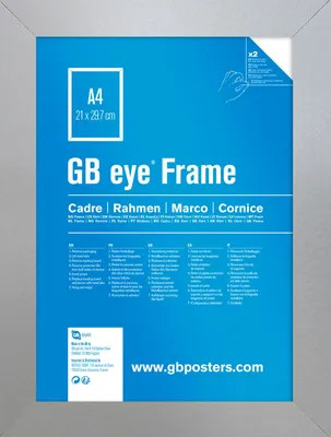 Produktbild von GBEYE - MDF Silver Frame - A4 - 21 9,7cm -