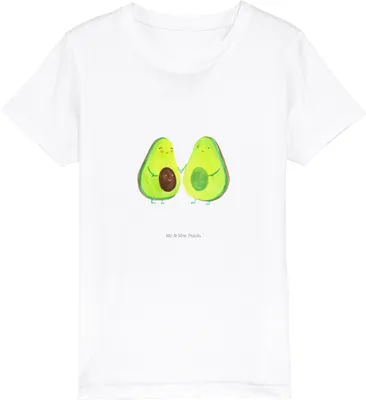 Produktbild von Mr. & Mrs. Panda Kleinkinder T-Shirt Avocado Pärchen 9-11 Jahre (134/146) - Weiß - Geschenk, Familie, Geburt, Bio Kinder, Shirt, Kurzarm, Liebe, Avocados, Teenager, Öko