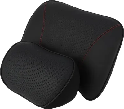 Produktbild von Auto Nackenkissen / Auto Kopfstützenkissen für Nacken und Rücken / Atmungsaktiver Memory-Schaum / 1 Set Schwarz