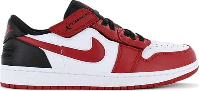 Image de AIR JORDAN 1 Low FlyEase - Chaussures Hommes Cuir Blanc-Rouge DM1206-163 , Taille : EU 45 US 11