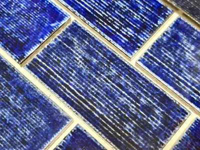 Produktbild von Mosaikfliese Keramik Mosaik Verbund blau glänzend Badezimmer Küche Wand MOS26-KAS6_m