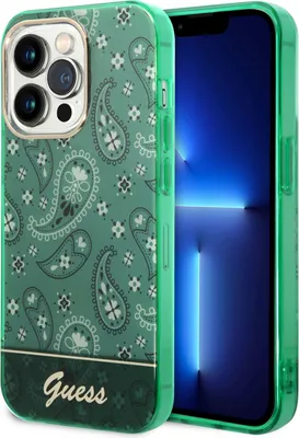 Produktbild von Guess iPhone 14 Pro Hardcase Backcover - Paisley Collection - Green