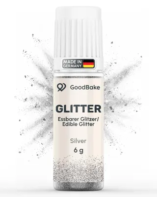Produktbild von GoodBake Essbarer Glitzer Silber 6g – Tortendeko, Backdekoration, Cupcakes & Gebäck verzieren