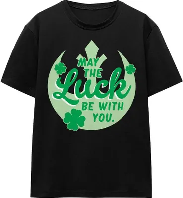 Produktbild von Star Wars - "Luck Rebel" T-Shirt für Herren/Damen Uni - St Patricks-Tag TV17121 (M) (Schwarz)