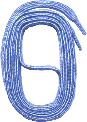 Produktbild von SNORS gestreifte Schnürsenkel flach - WEISS / BLAU - 5mm - 130cm