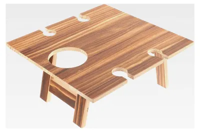 Produktbild von Tragbarer Picknicktisch 30x24cm Klappbarer Weintisch für Outdoor-Aktivitäten