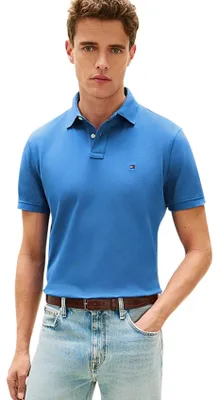 Produktbild von Tommy Hilfiger Regular-Fit Polo 2-knopfig blau Piqué