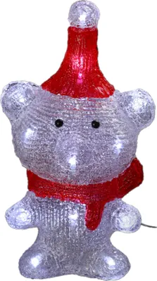 Image de Ours avec bonnet de noel a led