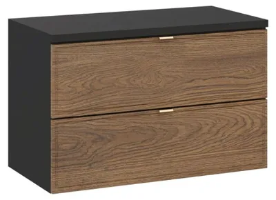 Image de Ensemble de salle de bain SAVIA : meuble sous vasque 80cm + plan vasque