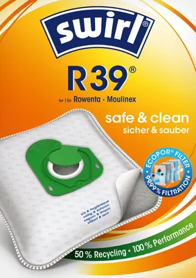 Produktbild von Swirl R 39 EcoPor Staubsaugerbeutel, 10 Beutel, für Rowenta & Moulinex