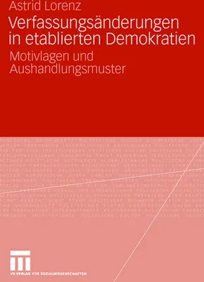 Produktbild von Verfassungsänderungen in etablierten Demokratien