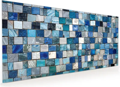 Produktbild von Küchenrückwand Spritzschutz Glas mit Motiv Mosaikfliesenmuster 40 x 40 cm