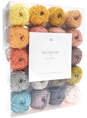 Häkelset 20 bunte Baumwollknäuel 25 g, 1150 m