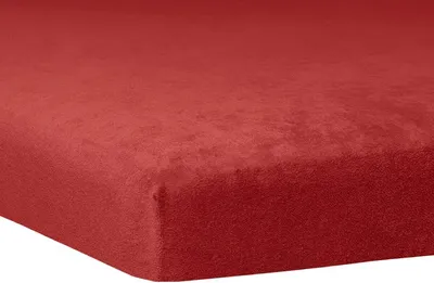 Produktbild von Traumschlaf Flausch Biber Topper Spannbettlaken 140x200 cm - 160x200 cm karmin