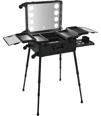 Produktbild von Kosmetikkoffer, höhenverstellbar, LED-Beleuchtung, schwarz