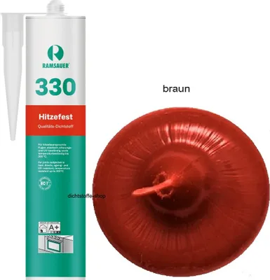 Produktbild von Ramsauer 330 Hitzefest braun 1K Silicon Dichtstoff 310ml Kartusche