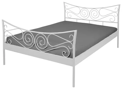 Produktbild von Metallbett Justine 140 x 200 cm weiß