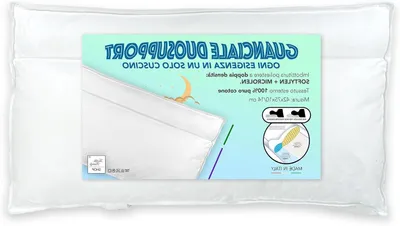 Immagine prodotto di Cuscino DuoSupport - Cuscino Doppio - Sonno confortevole - Imbottitura regolabile - 42 x 75 cm - Bianco