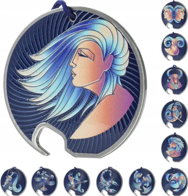 Produktbild von KADAX Flaschenöffner "Callas", Kapselheber, Zodiak Design, Bieröffner aus Edelstahl, Jungfrau, 7 cm