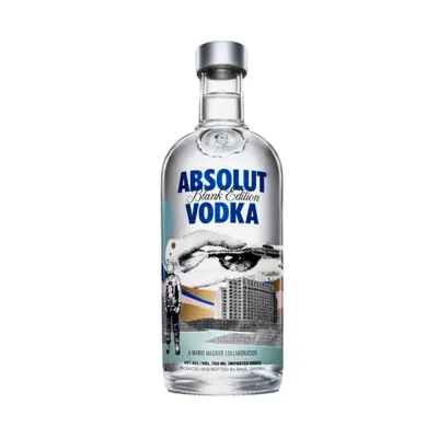 Produktbild von Absolut Vodka Blank 1 Wagner 0,7l - Limited Edition 2012 - Designflasche von Mario Wagner inspiriert vom Weltraum - Edition Wodka - Sammlerstück