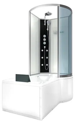 Produktbild von Kombination Badewanne Dusche K50-L02 Duschtempel 170x100 cm