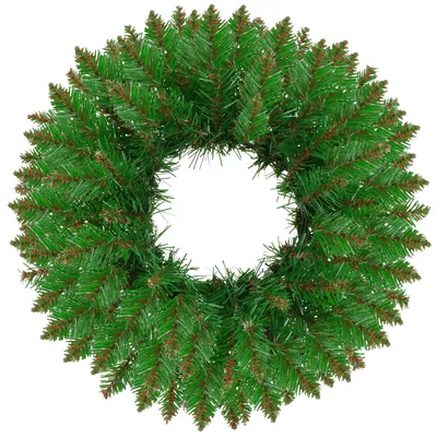 Image de Couronne de l'Avent extra dense 45 cm verte, décoration de Noël