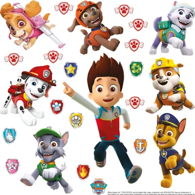 Produktbild von Sanders & Sanders Wandtattoo PAW Patrol Gelb, Blau und Rot - 600241 - 30 x 30 cm