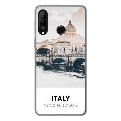 Produktbild von MuchoWow® Handyhülle Schutzhülle Hülle für Huawei P30 Lite Italien - Brücke - Fluss Silikon Softcase Handy Hülle - Handyhülle